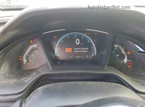 19XFC2F67KE207004 2019 HONDA CIVIC Blue Вид щитка приладів