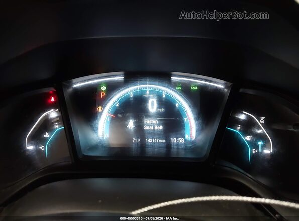 19XFC2F68KE010536 2019 HONDA CIVIC Black უკანა სავარძლების ხედი