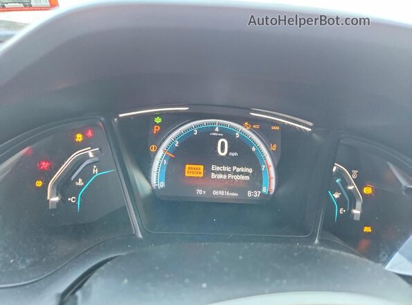 19XFC2F68KE210431 2019 HONDA CIVIC Gray ხელსაწყოთა პანელის ხედი