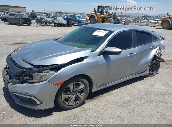19XFC2F68LE203447 2020 HONDA CIVIC Silver წინა მარცხენა ხედი სამი მეოთხედიდან