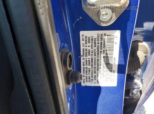 19XFC2F69KE024736 2019 HONDA CIVIC Blue Widok komory silnika