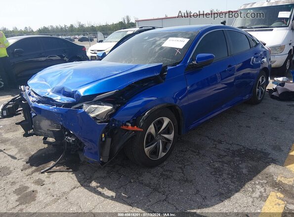 19XFC2F69KE049720 2019 HONDA CIVIC Blue Передня ліва чверть