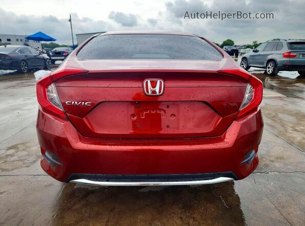 19XFC2F6XKE045451 2019 HONDA CIVIC Red Հետևի տեսք