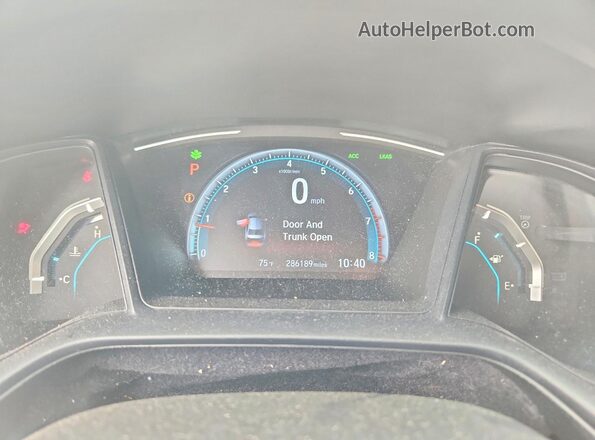 19XFC2F6XKE045451 2019 HONDA CIVIC Red Սարքավորումների վահանակի տեսք