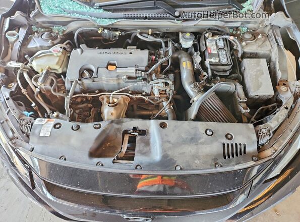19XFC2F6XKE205697 2019 HONDA CIVIC Черный Вид задней части салона