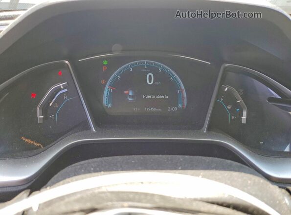 19XFC2F70GE215672 2016 HONDA CIVIC Silver ხელსაწყოთა პანელის ხედი