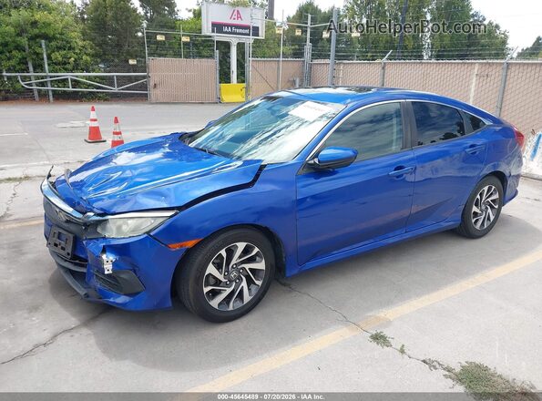 19XFC2F70GE217437 2016 HONDA CIVIC Blue Передня ліва чверть