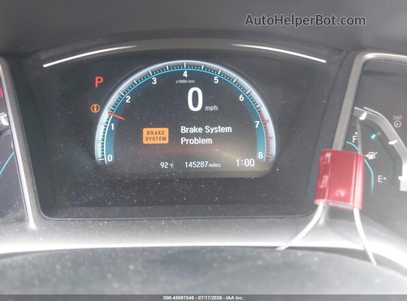 19XFC2F70GE233878 2016 HONDA CIVIC Black Հետևի նստատեղերի տեսք