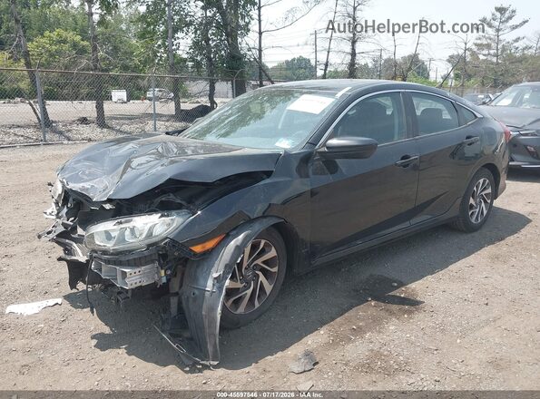 19XFC2F70GE233878 2016 HONDA CIVIC Black Առջևի ձախ երեք քառորդ տեսարան