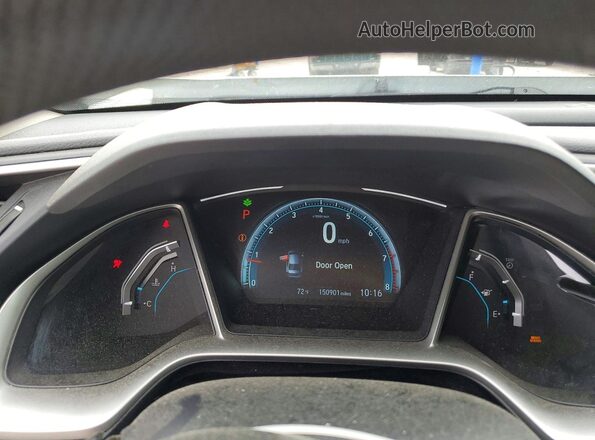 19XFC2F70HE034010 2017 HONDA CIVIC Белый Вид щитка приборов