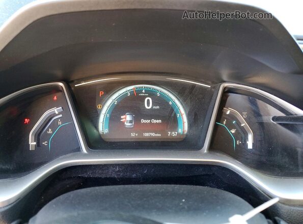 19XFC2F71GE234182 2016 HONDA CIVIC Black Widok zestawu wskaźników