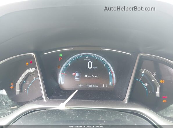 19XFC2F71HE213365 2017 HONDA CIVIC White Rear seats view