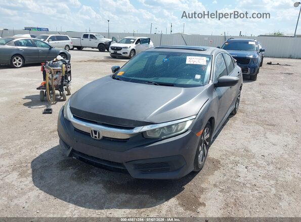 19XFC2F72HE012526 2017 HONDA CIVIC Gray Առջևի ձախ երեք քառորդ տեսարան