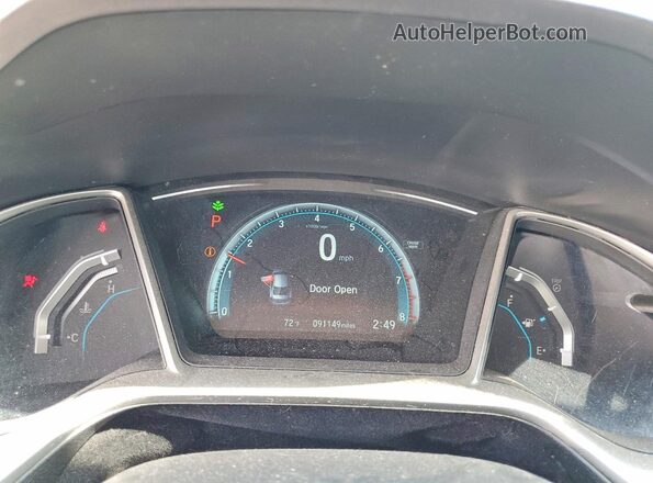 19XFC2F72JE017649 2018 HONDA CIVIC Gray Instrument cluster view