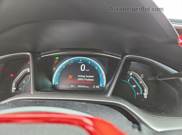 19XFC2F72JE035553 2018 HONDA CIVIC Белый Вид щитка приборов
