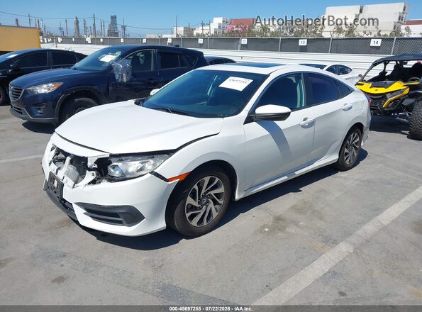 19XFC2F72JE208309 2018 HONDA CIVIC White Առջևի ձախ երեք քառորդ տեսարան