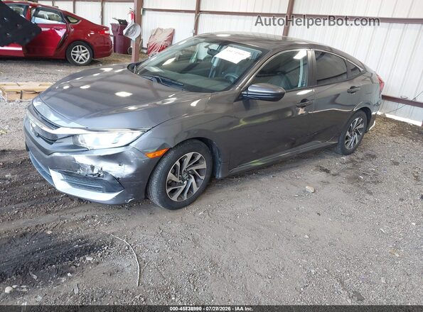 19XFC2F73GE076167 2016 HONDA CIVIC Gray Vista tres cuartos delantera izquierda