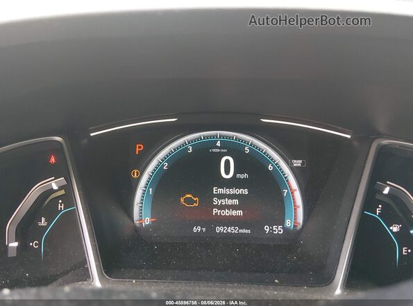 19XFC2F73HE036821 2017 HONDA CIVIC Черный Вид задних сидений