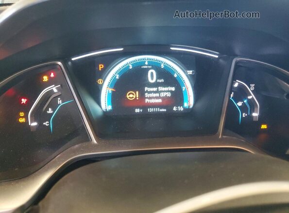 19XFC2F73HE051982 2017 HONDA CIVIC Белый Вид щитка приборов