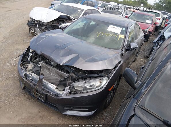 19XFC2F73HE055241 2017 HONDA CIVIC Gray Առջևի ձախ երեք քառորդ տեսարան