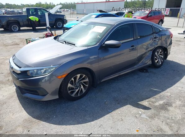 19XFC2F73HE060021 2017 HONDA CIVIC Gray Առջևի ձախ երեք քառորդ տեսարան