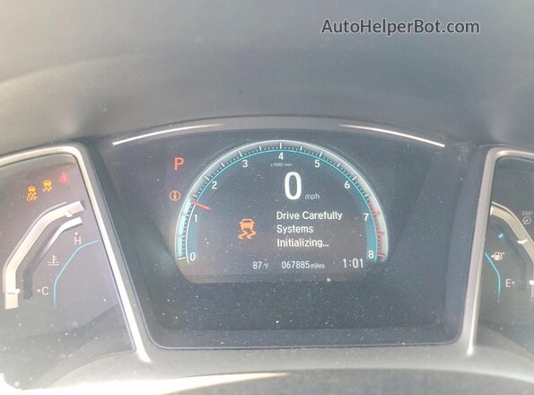 19XFC2F73JE011360 2018 HONDA CIVIC Black Вид щитка приладів