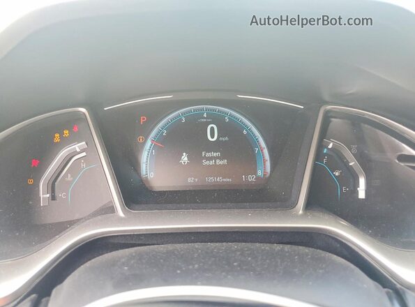 19XFC2F75HE009457 2017 HONDA CIVIC White Instrument cluster view