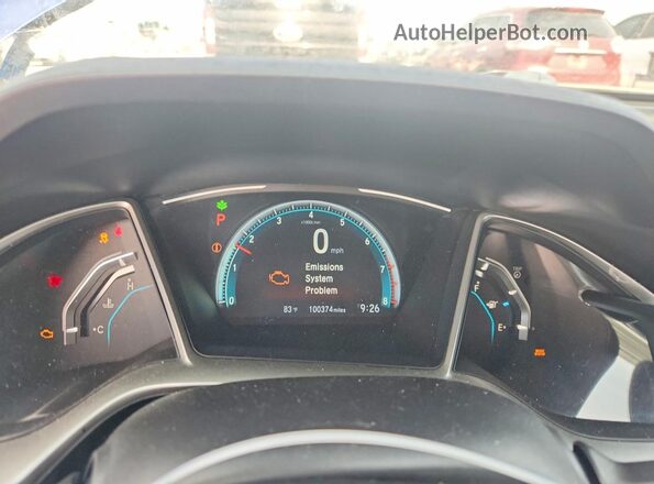 19XFC2F75HE029448 2017 HONDA CIVIC Blue Սարքավորումների վահանակի տեսք