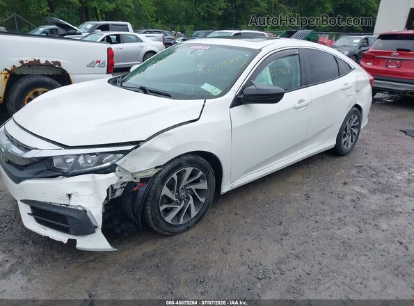 19XFC2F75HE228449 2017 HONDA CIVIC White წინა მარცხენა ხედი სამი მეოთხედიდან