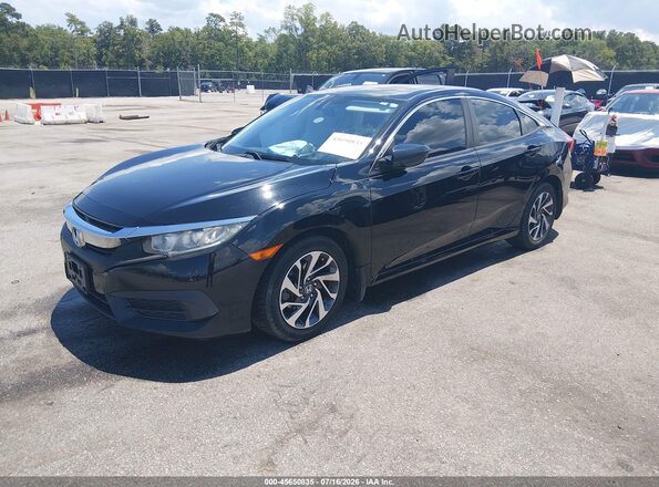 19XFC2F76GE023043 2016 HONDA CIVIC Black წინა მარცხენა ხედი სამი მეოთხედიდან