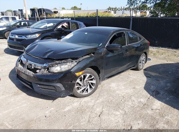 19XFC2F76HE040104 2017 HONDA CIVIC Black Առջևի ձախ երեք քառորդ տեսարան