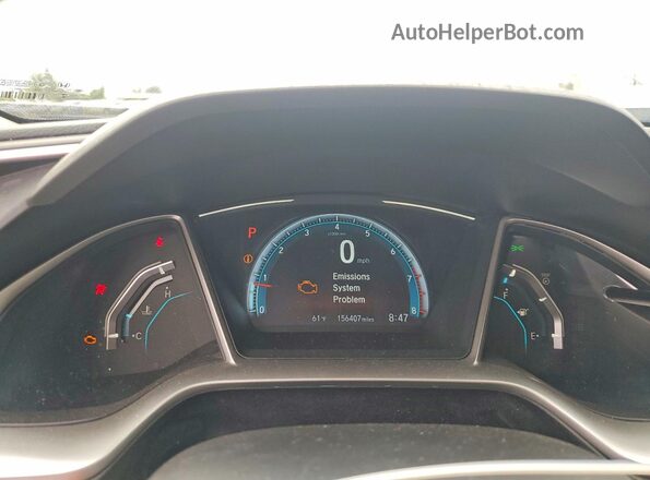 19XFC2F76HE081302 2017 HONDA CIVIC Синий Вид щитка приборов