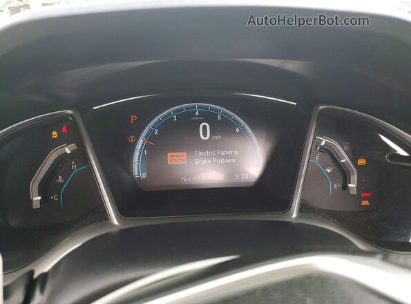 19XFC2F76JE034048 2018 HONDA CIVIC White Vista del cuadro de instrumentos