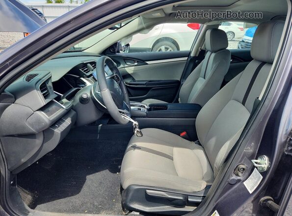 19XFC2F77GE078293 2016 HONDA CIVIC Gray Front interior view