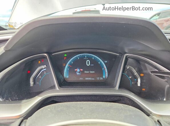 19XFC2F77GE078293 2016 HONDA CIVIC Gray Instrument cluster view