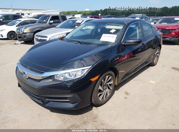 19XFC2F77JE043924 2018 HONDA CIVIC Black Առջևի ձախ երեք քառորդ տեսարան