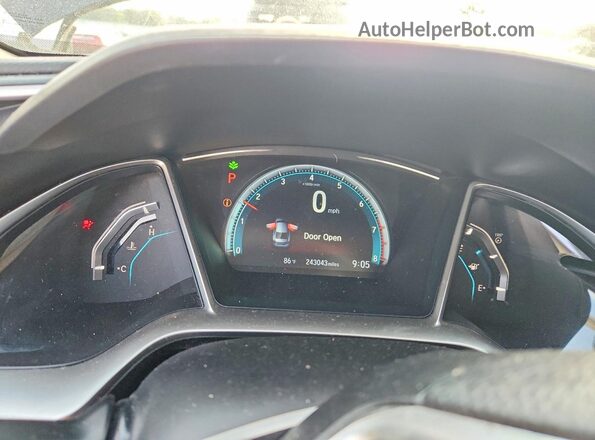 19XFC2F78GE023710 2016 HONDA CIVIC Black Vista del cuadro de instrumentos