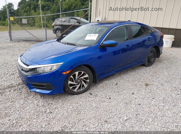 19XFC2F78HE050925 2017 HONDA CIVIC Blue წინა მარცხენა ხედი სამი მეოთხედიდან