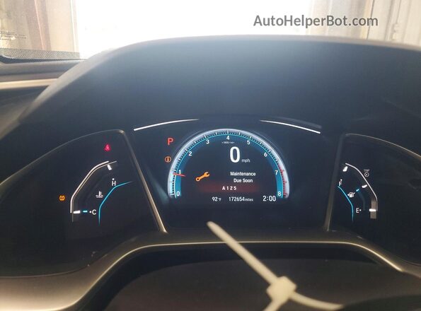 19XFC2F79GE231062 2016 HONDA CIVIC Black Вид щитка приладів