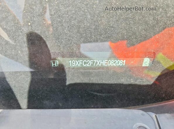19XFC2F7XHE082081 2017 HONDA CIVIC Black Widok komory silnika