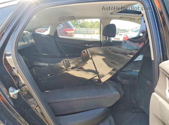 19XFC2F80JE000633 2018 HONDA CIVIC Black Widok tylnych siedzeń