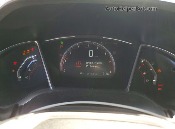 19XFC2F80ME202070 2021 HONDA CIVIC White Widok zestawu wskaźników
