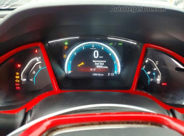 19XFC2F81HE074606 2017 HONDA CIVIC Black Instrument cluster view