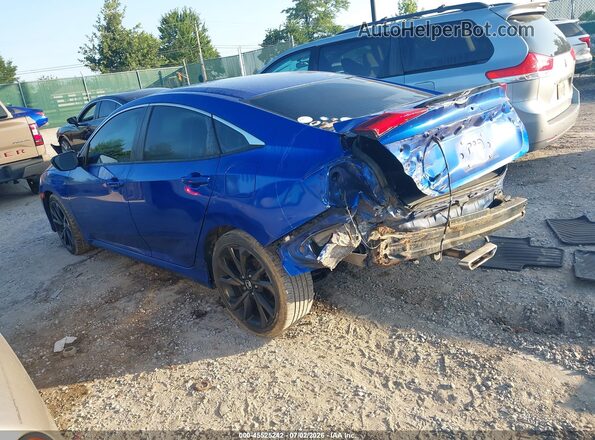 19XFC2F81KE026708 2019 HONDA CIVIC Blue Հետևի ձախ