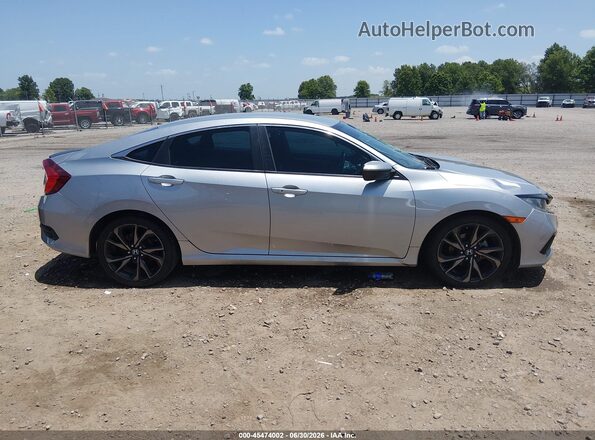 19XFC2F81KE037305 2019 HONDA CIVIC Silver უკანა სალონის ხედი