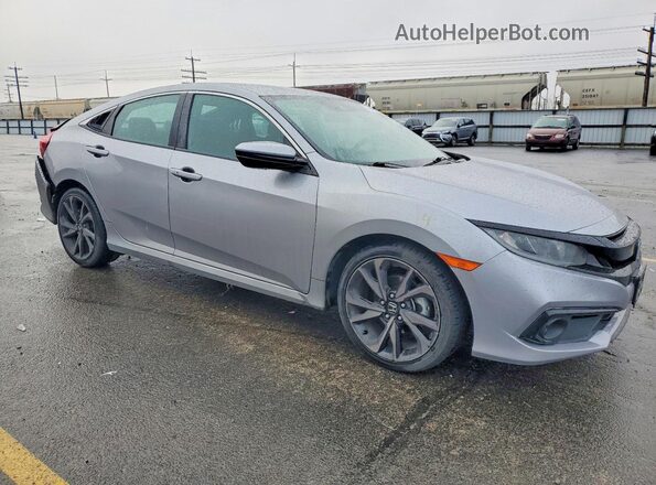 19XFC2F82KE210619 2019 HONDA CIVIC Silver Przód prawy