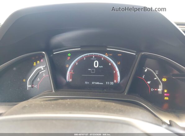 19XFC2F82KE213262 2019 HONDA CIVIC Gray უკანა სავარძლების ხედი
