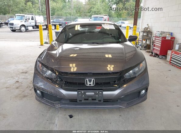 19XFC2F82KE213262 2019 HONDA CIVIC Gray უკანა სალონის ხედი