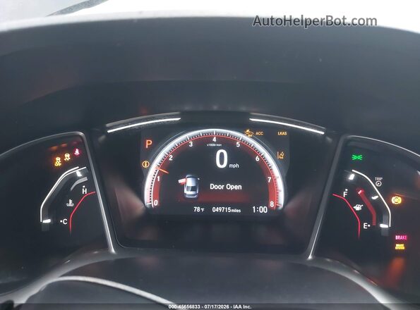 19XFC2F84LE205195 2020 HONDA CIVIC Black უკანა სავარძლების ხედი