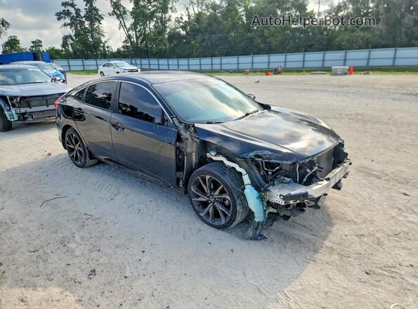 19XFC2F85KE030177 2019 HONDA CIVIC Black წინა მარჯვენა